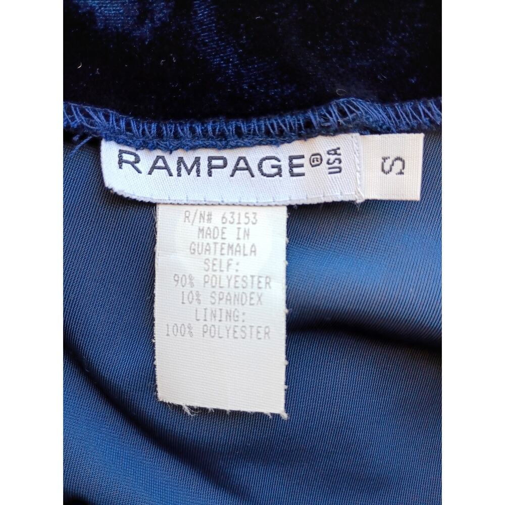 Rampage Vintage Y2K 90s Blue Formal Velvet Maxi Dress Prom Whimsygoth Size Small - Picture 12 of 12